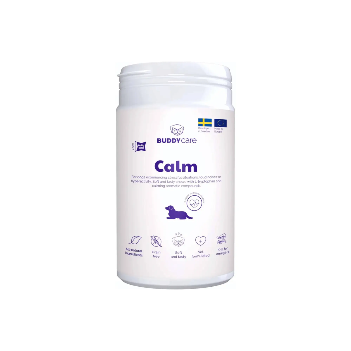 Buddycare Calm Tyggetabletter 150 gr. by Buddycare