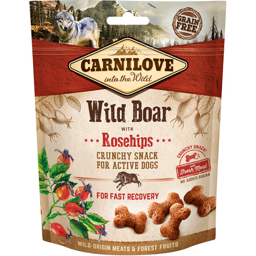 Carnilove Crunchy Snack Wild Boar &amp; Rosehips - 200 gr.