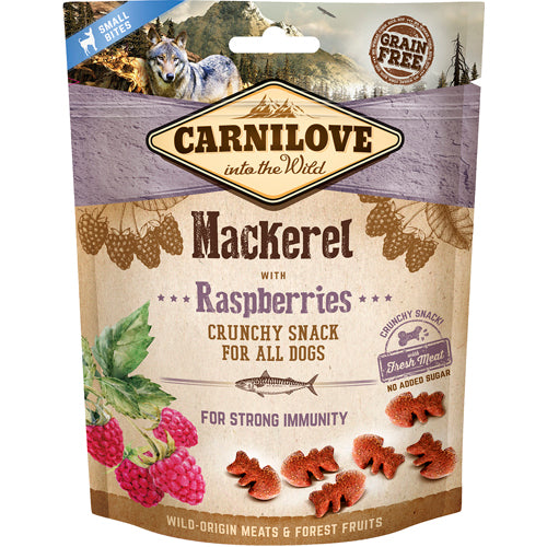 Carnilove Crunchy Snack Mackerel &amp; Raspberries - 200 gr.