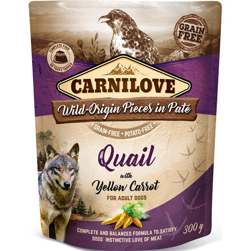 Carnilove Pouch Pate Quail &amp; Yellow Carrots - 300 gr.