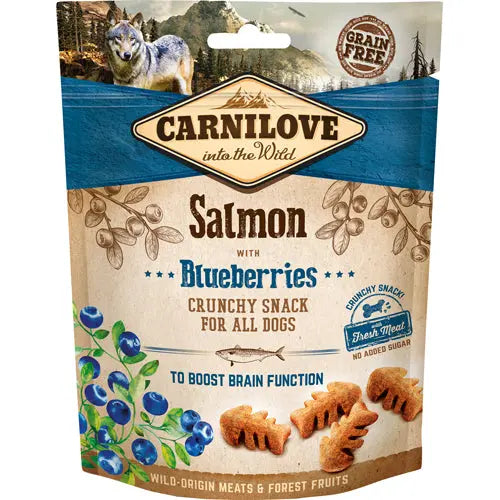 Carnilove Sprøde Snacks med Laks & Blåbær - 200 gr. udgår Carnilove