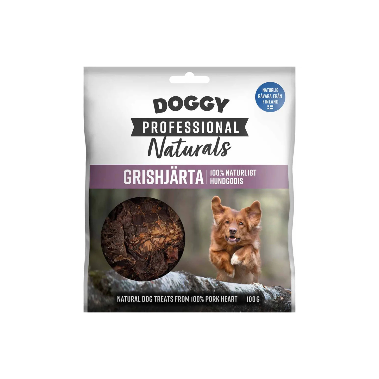 Doggy Professional Naturals Grisehjerte 100 gr. MHT:02.2026