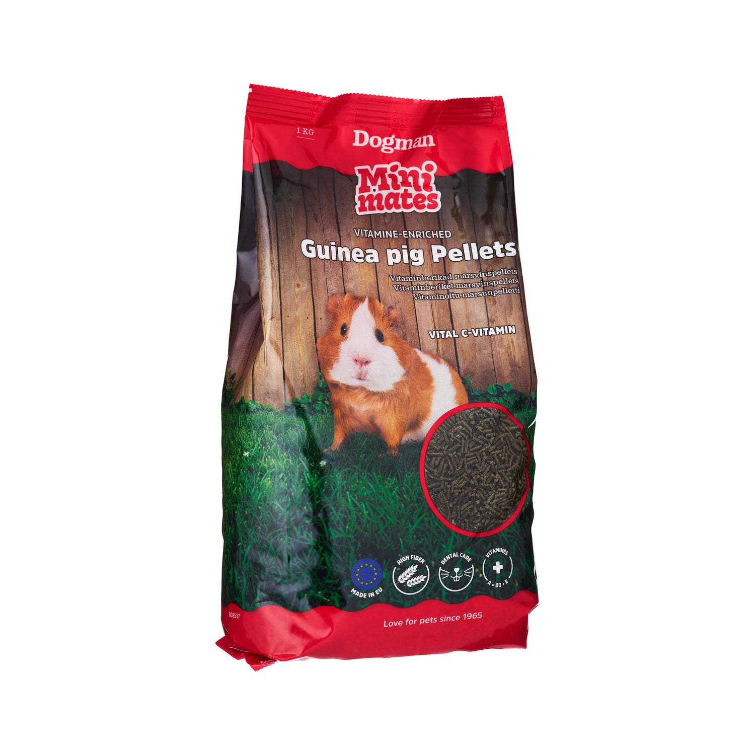 Dogman Mini mates Marsvin Pellets 1 kg. - FjeldgaardShop.dk