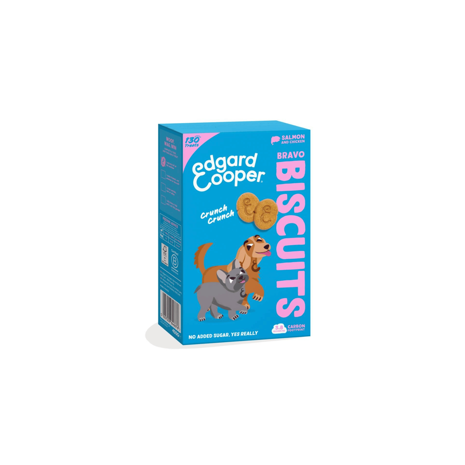Edgard & Cooper Bravo Hundekiks med laks 400 gr.