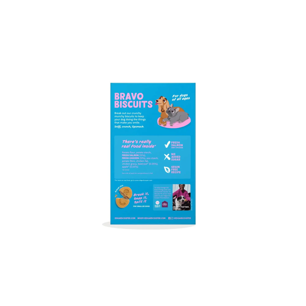 Edgard & Cooper Bravo Hundekiks med laks 400 gr. by Edgard & Cooper