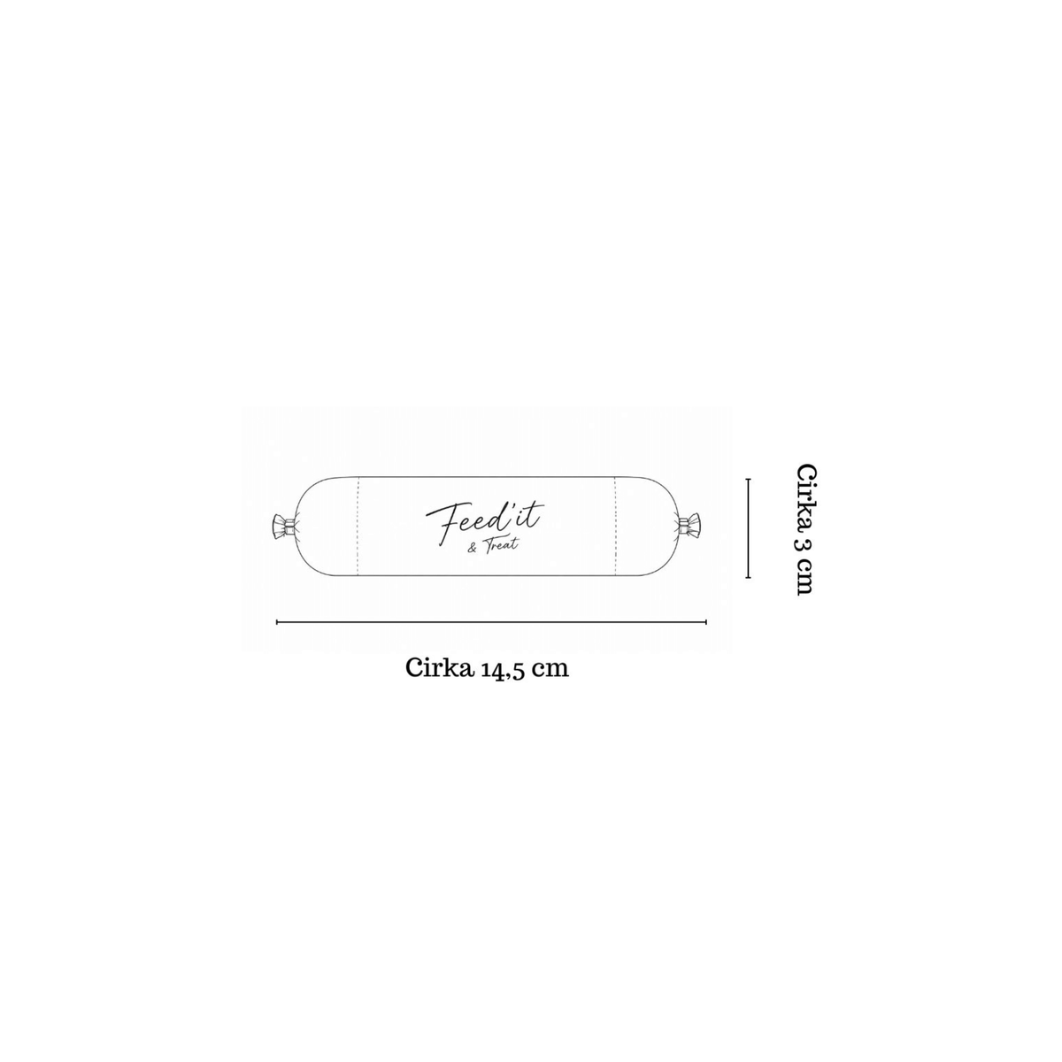 Feed’it & Treat Pure Turkey 100 g foderpølse med 92 procent kalkun til hund og kat