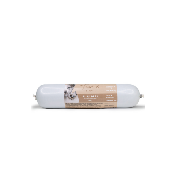 Snackpølse - Feed’it & Treat Pure Deer - FjeldgaardShop.dk Vådfoder/dåsefoder til hunde Feed'it & Treat