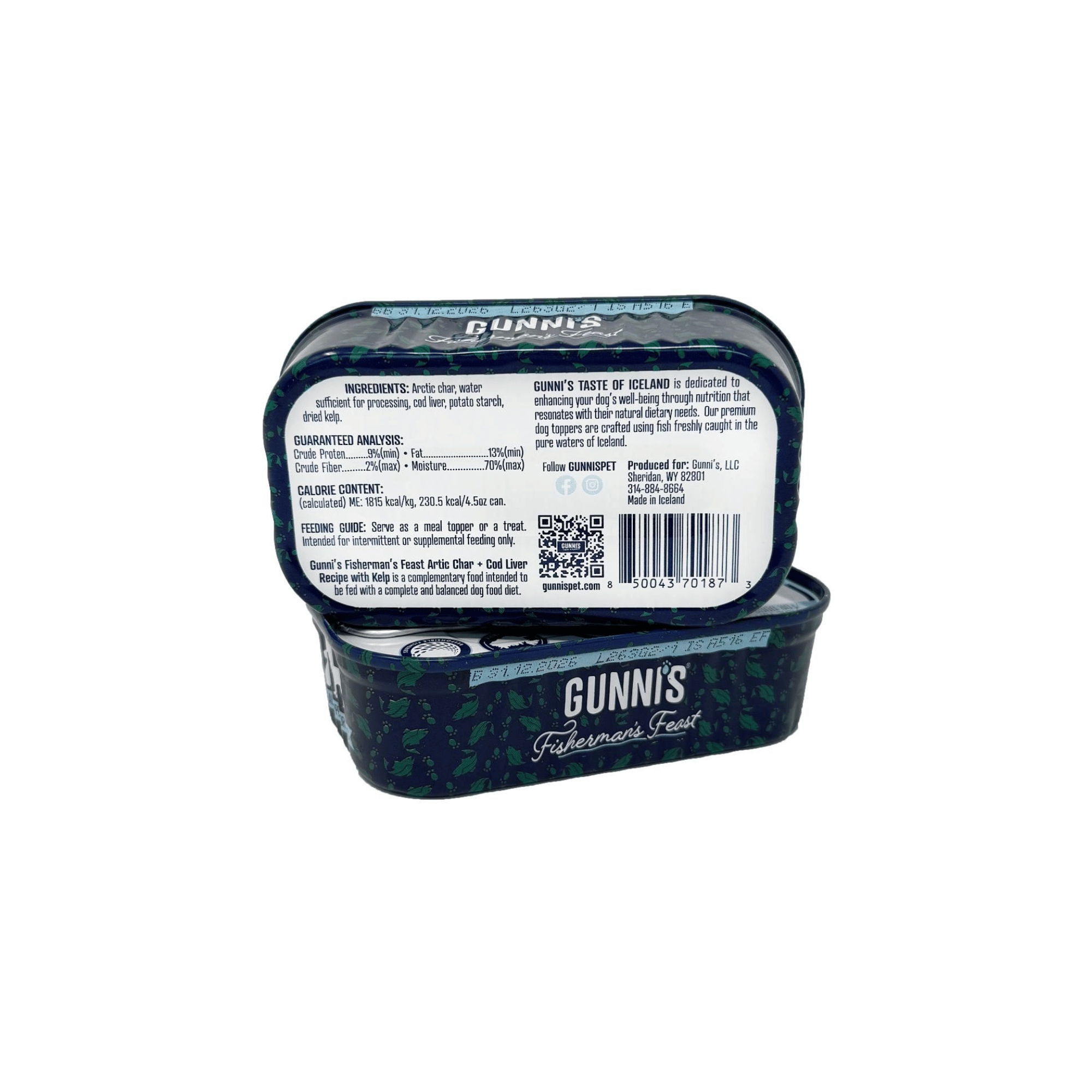 Gunnis Toppers Rødding & Torskelever med tang 127 gr.