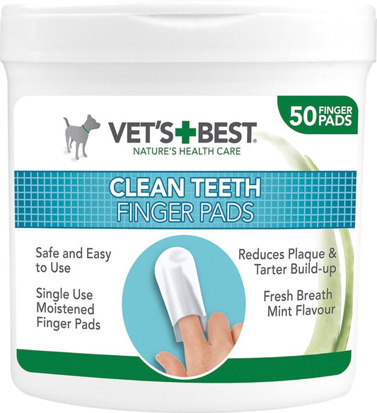 Vets Best Clean fingertut til tandpleje - 50 stk.