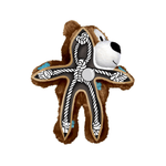KONG Holiday Wild Knots Sweater Bear grøn julebamse til hund med reb og piv