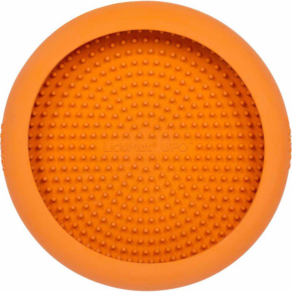 Dog Bowl Lickimat Ufo Orange