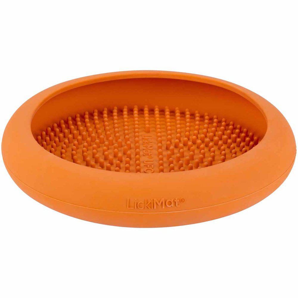 Dog Bowl Lickimat Ufo Orange