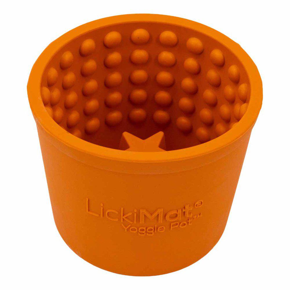 Dog bowl Lickimat Yoggie Pot Orange