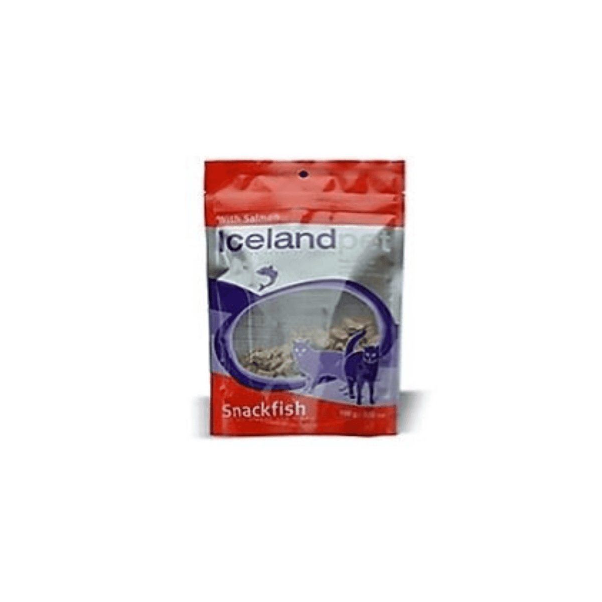 Iceland Pet Treat Cat Salmon Laks 100 g fiskegodbid til kat med hvid fisk og laksemel