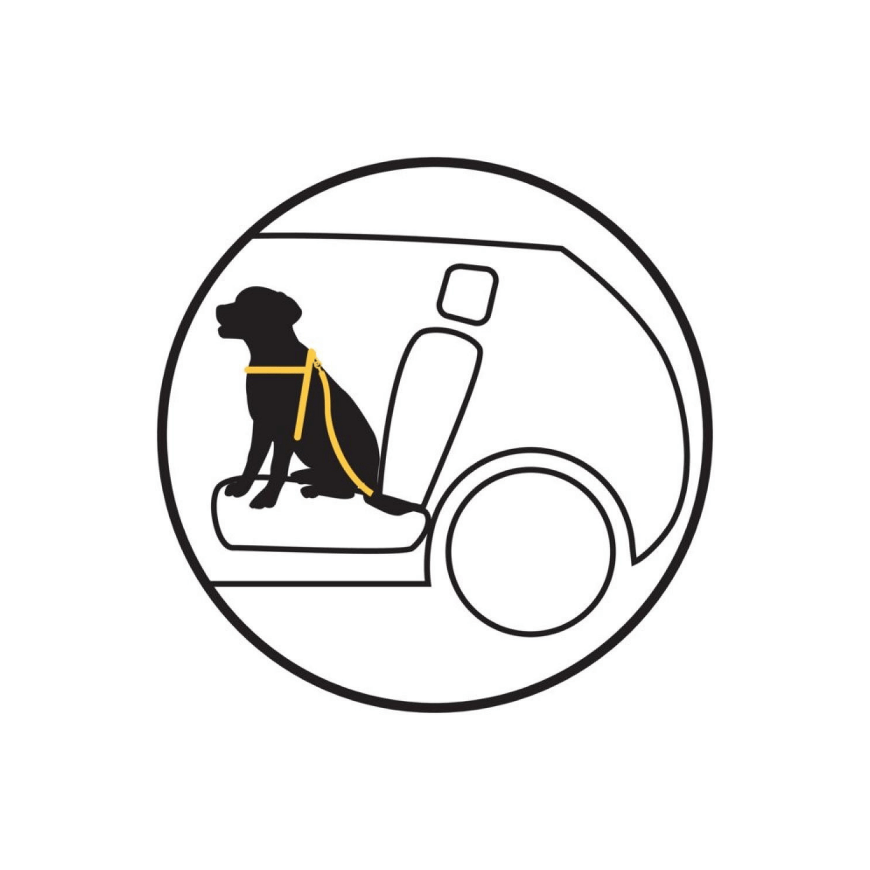 Jolly Paw bilsele med sikkerhedsbælte til hund i webbing bånd