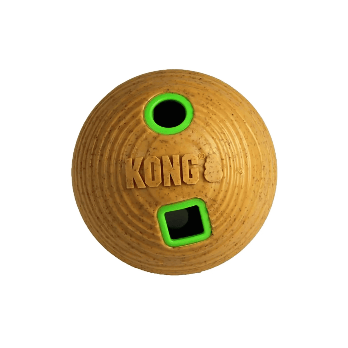 KONG Bamboo Feeder Ball Ø12 cm beige aktiverende foderbold til hund