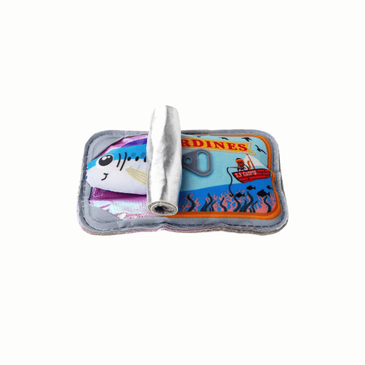 KONG Cat Crackles Sardines kattelegetøj med sardine, elastiksnor, katteurt og lyd