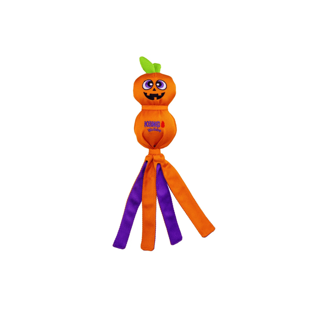 KONG Halloween Wubba Ballistic Jack-o-Lantern L hundelegetøj med lange haler og piv