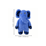 KONG Jungle Jamz Elephant M/L blå plys-elefant med piv, knitren og rangle til hund