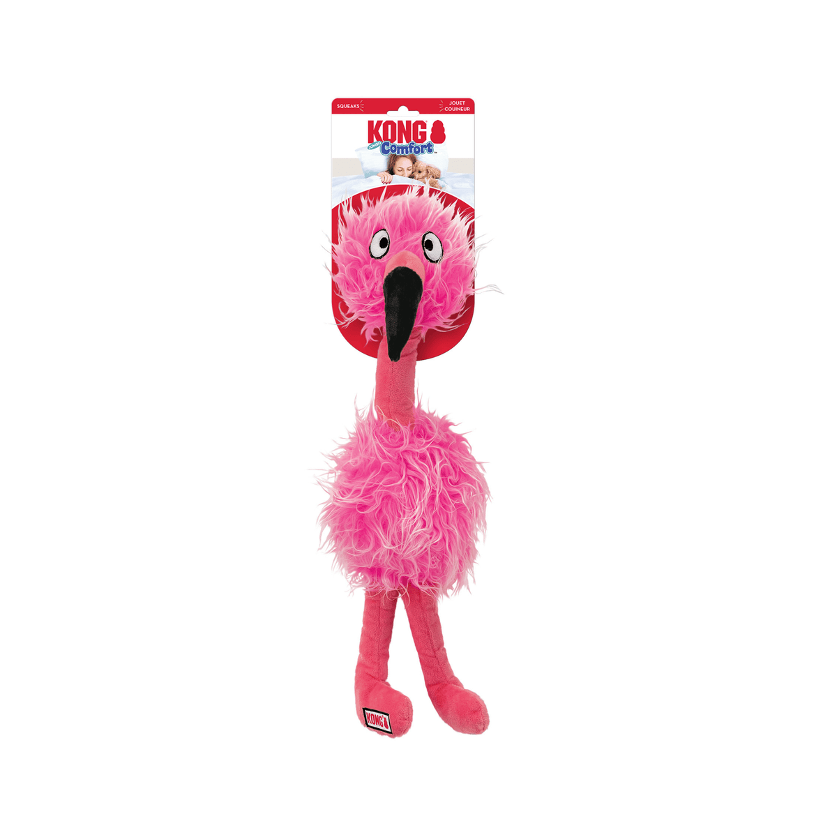 KONG Comfort Jumbo Fugle XL 60 cm blødt hundelegetøj med piv og knitrelyd