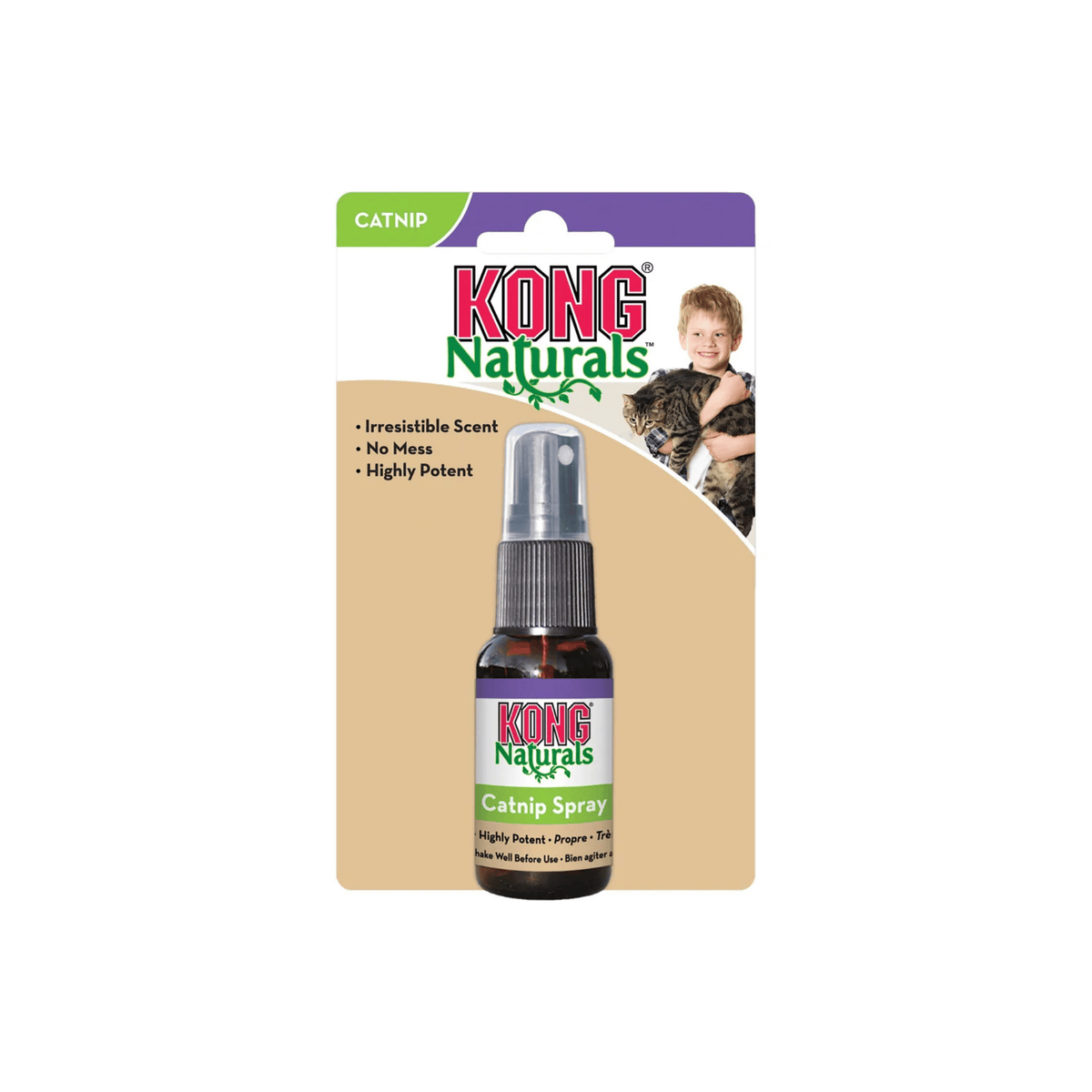 KONG Naturals Katteurt Spray 28 g med catnipolie til kattelegetøj og kradsebrætte