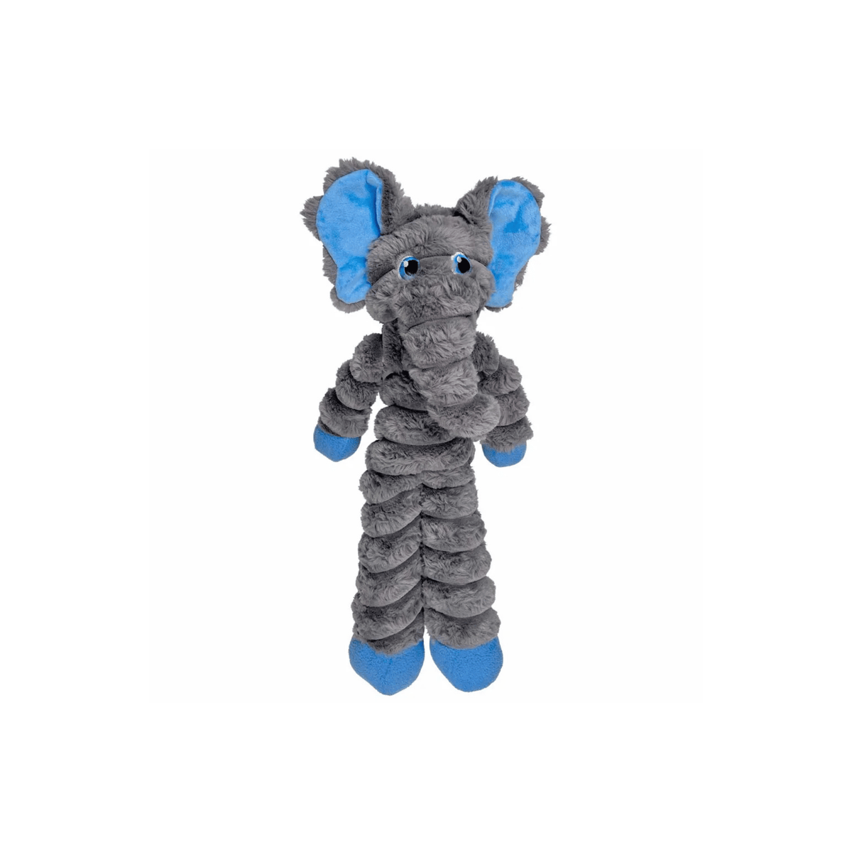 KONG Shakers Crumples Elephant XL grå plys-elefant med piv og knitrelyd til hund