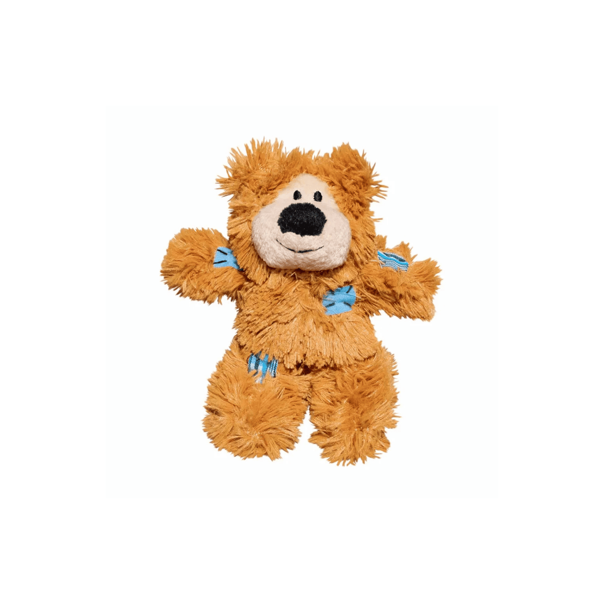 KONG Softies Patchwork Bear blødt kattelegetøj med catnip og raslelyd