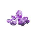KONG SoftSeas Octopus L lilla blæksprutte hundebamse med pivelyd og raslelyd