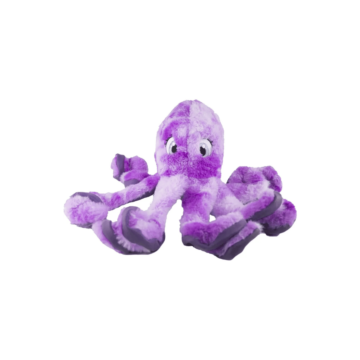 KONG SoftSeas Octopus L lilla blæksprutte hundebamse med pivelyd og raslelyd