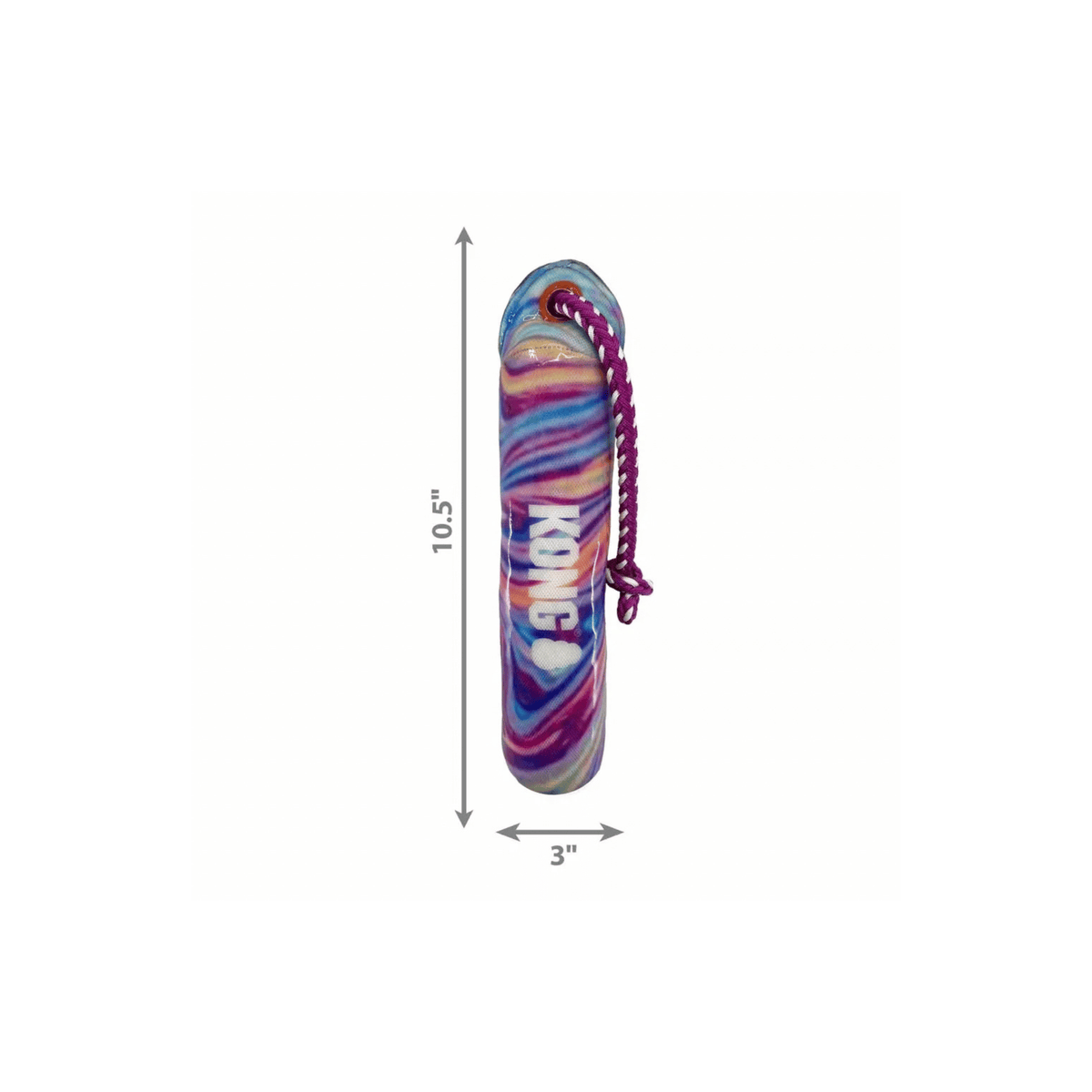 KONG Wild Shieldz Training Dummy Swirl S/M flydende apportdummy med reb til hund