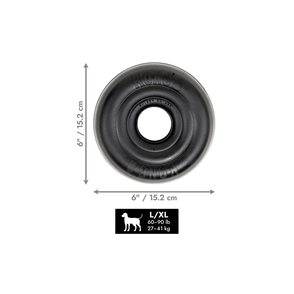 KONG Extreme Donut robust tyggelegetøj i naturgummi til hund