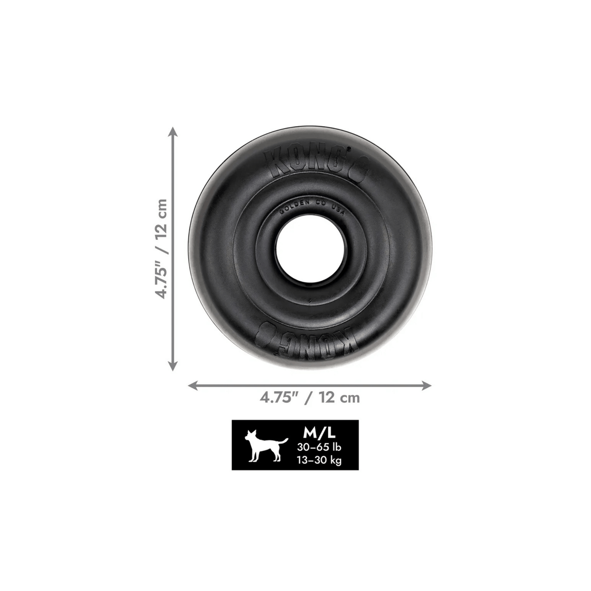 KONG Extreme Donut robust tyggelegetøj i naturgummi til hund