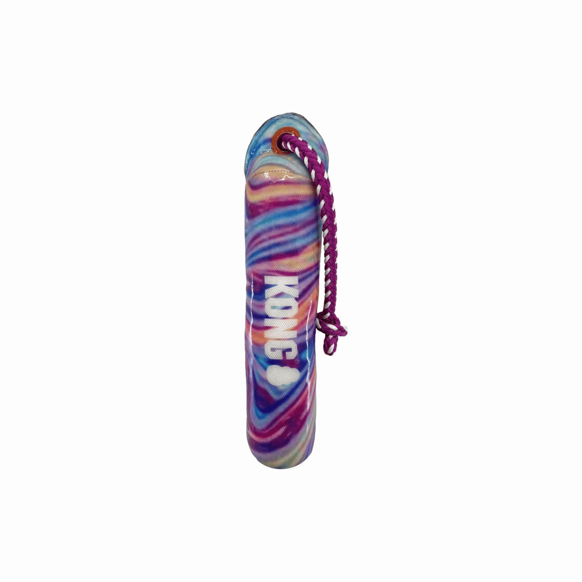 KONG Wild Shieldz Training Dummy Swirl S/M flydende apportdummy med reb til hund