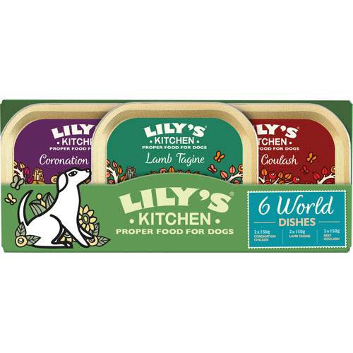 Lily´s Kitchen - World Dishes Trays Multipack vådfoder 6x150 gr.