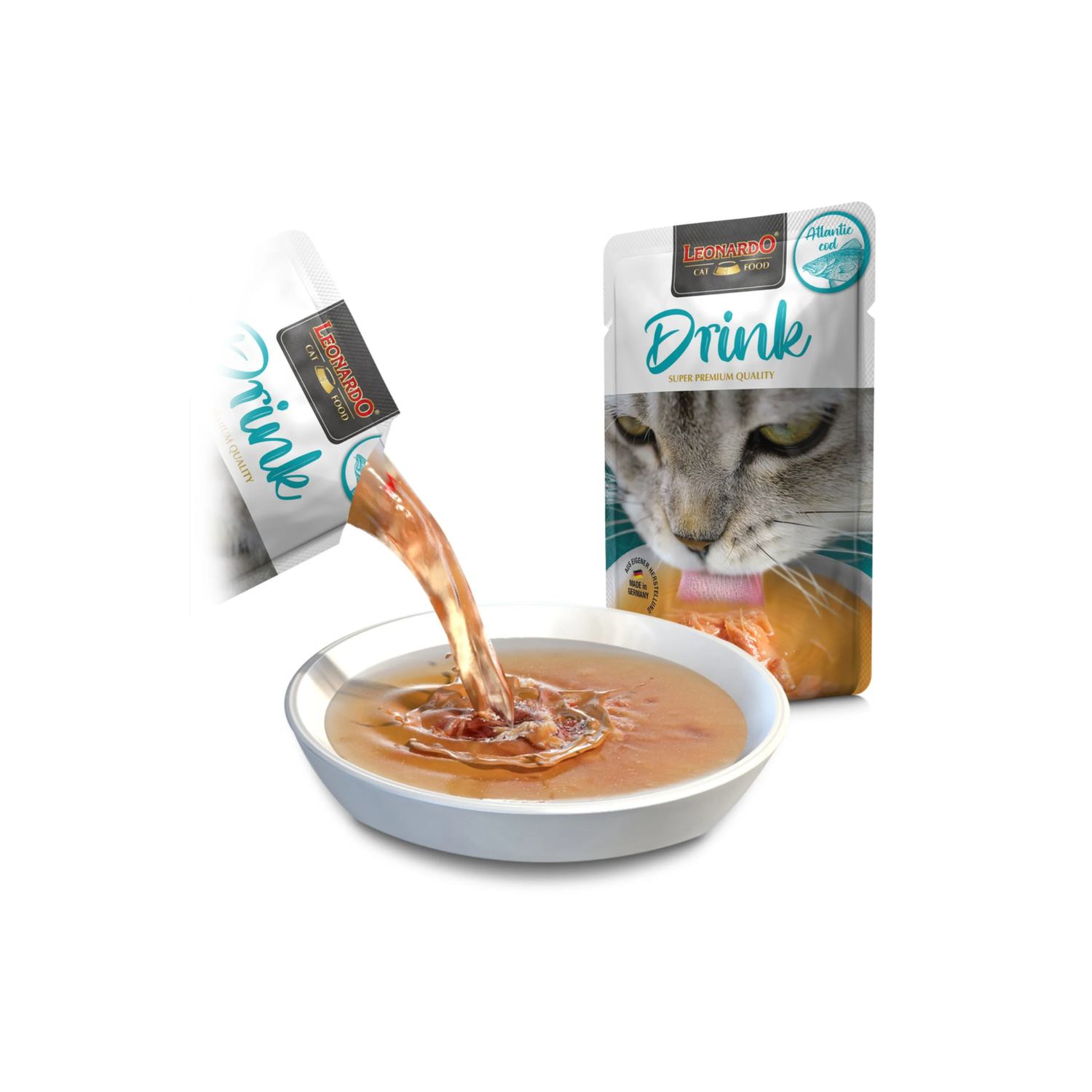 Leonardo Drink Atlantic Cod kattedrik med torsk til kat