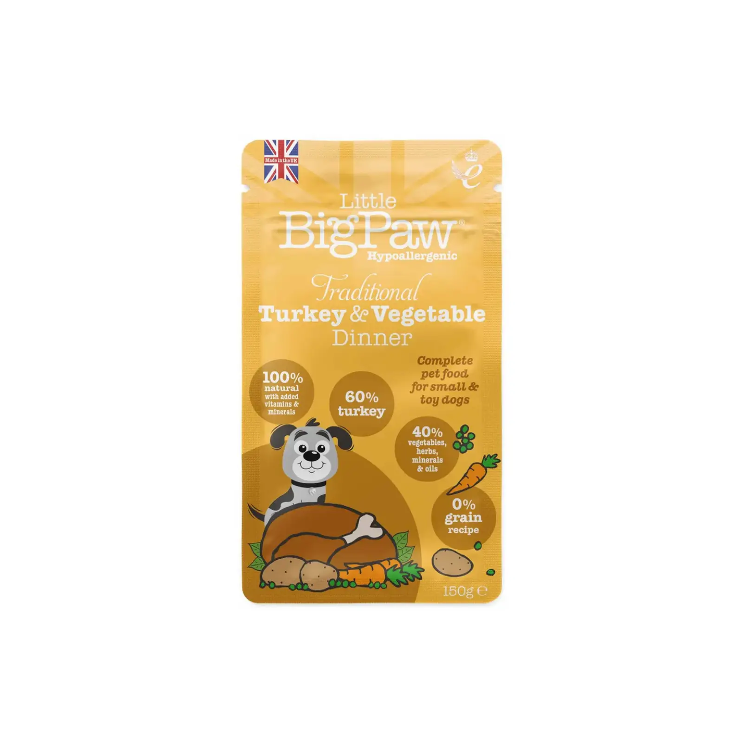Little Big Paw Vådfoder med Kalkun 150 gr. Kornfri by Little Big Paw