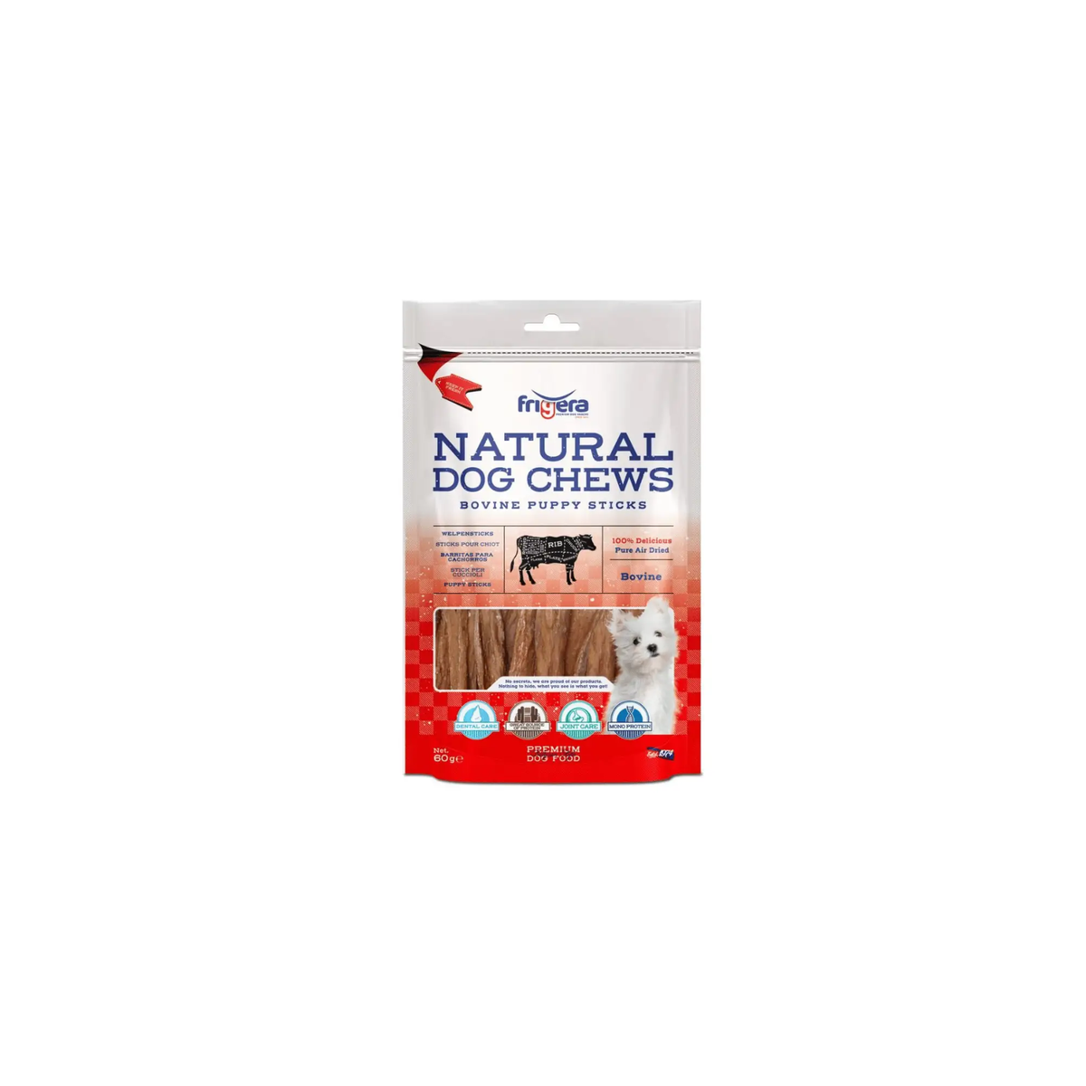 Frigera Natural Dog Chews Bovine Puppy Sticks 60 gr. by Frigera