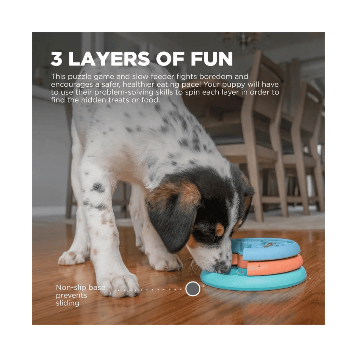 Nina Ottosson Puppy Lickin Layers Small slow feeder og aktiveringslegetøj til hvalp