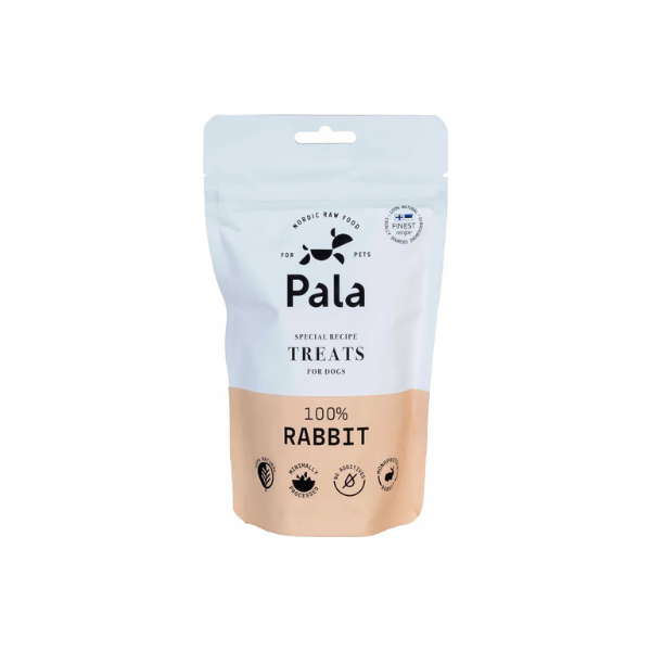 Pala Treats 100% Kanin 100 gr.(EU) - FjeldgaardShop.dk Godbidder & snacks til hunde Pala