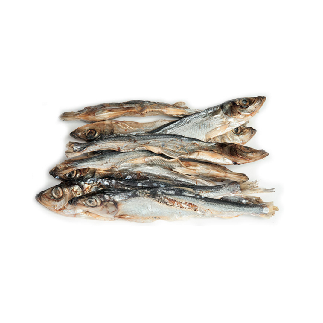 Snack’it Sild 100 g er tørrede sild til hunde, fanget i europæiske farvande.