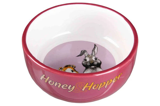 Trixie Ceramic bowl 250 ml. - Honey Hopper - Bordeaux