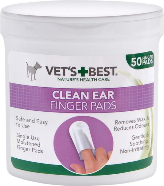 Vets Best Clean fingertut til ørepleje - 50 stk.