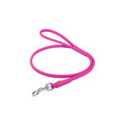 Waudog rundsyet læder førerline – 122 cm/6 mm – Pink💗 by Wauwdog