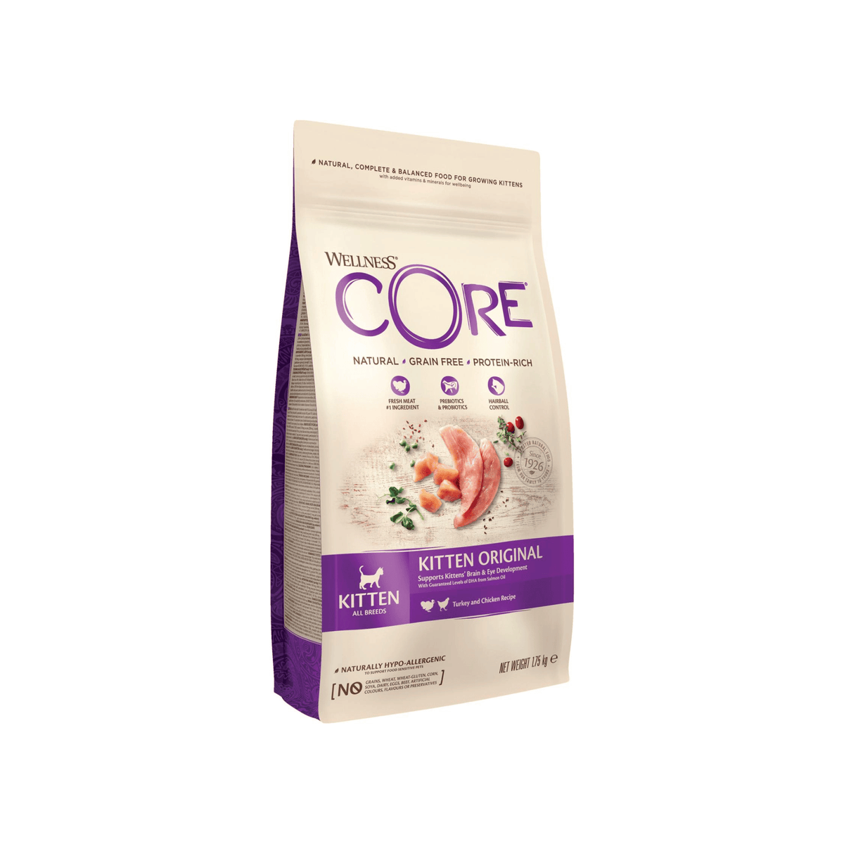 Wellness CORE Kitten Original Turkey Chicken 1,75 kg kornfrit tørfoder til killinger