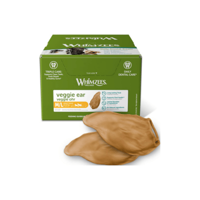 Whimzees Veggie Ear Medium Large plantebaseret tandgodbid til hund