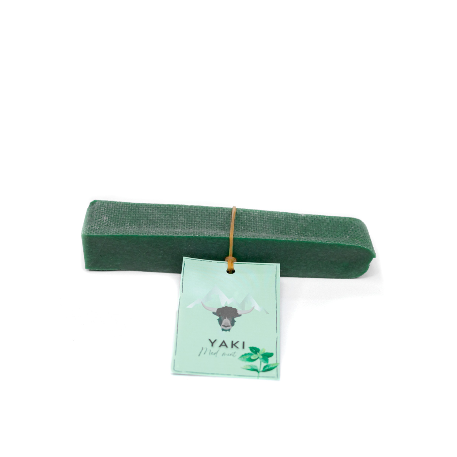 Yaki Mint er en proteinrig, glutenfri og 100 % naturlig snack til hunde. 