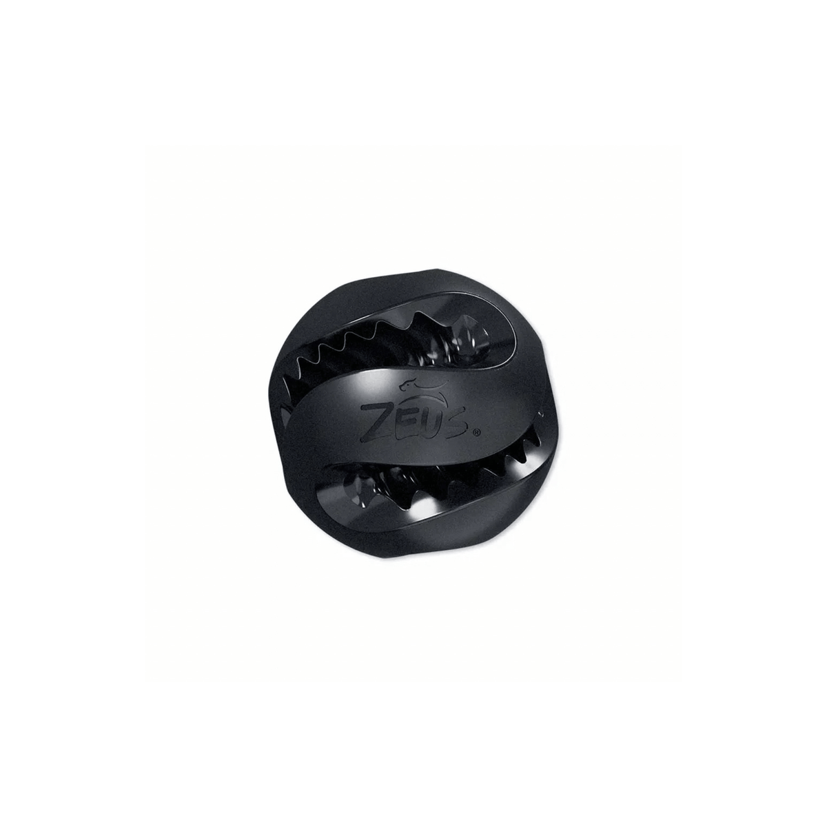 Zeus ChewChasers Treat Ball sort godbidsbold i naturgummi til hund