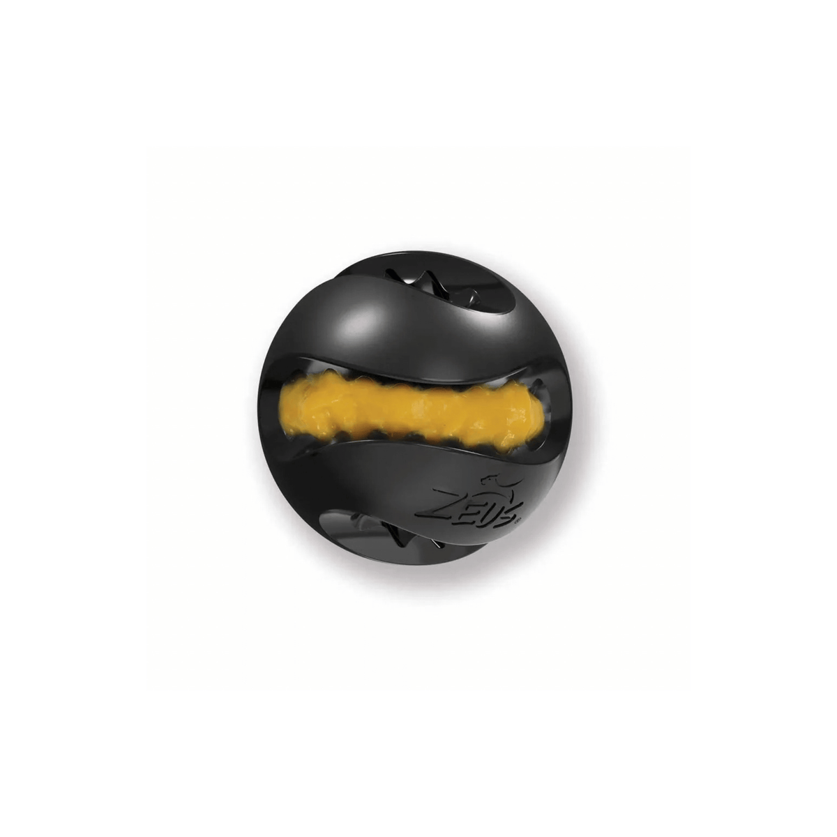 Zeus ChewChasers Treat Ball sort godbidsbold i naturgummi til hund