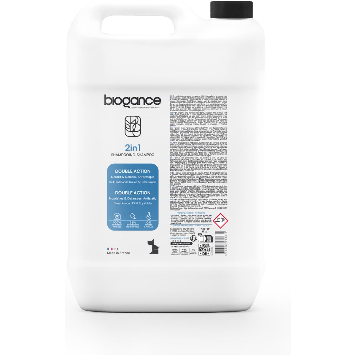 Hundeshampoo - Biogance Dog 2 i 1 - 98% Økologisk