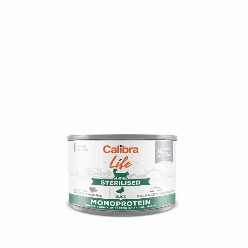 Calibra Cat Life can Sterilised Duck 200 gr.(EU) - FjeldgaardShop.dk Vådfoder til katte Calibra